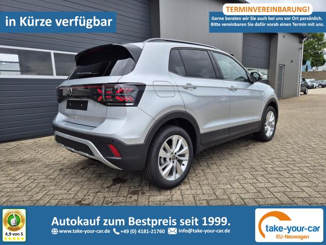 Volkswagen T-Cross - 1.0 TSI 116PS DSG Life LED-Matrix-Scheinwerfer Klimaautomatik Sitzheizung PDC Rückf.Kamera 17-LM abged.Scheiben 2xKeyless DAB+ Bluetooth Touchscreen Apple CarPlay Android Auto Vorlauffahrzeug