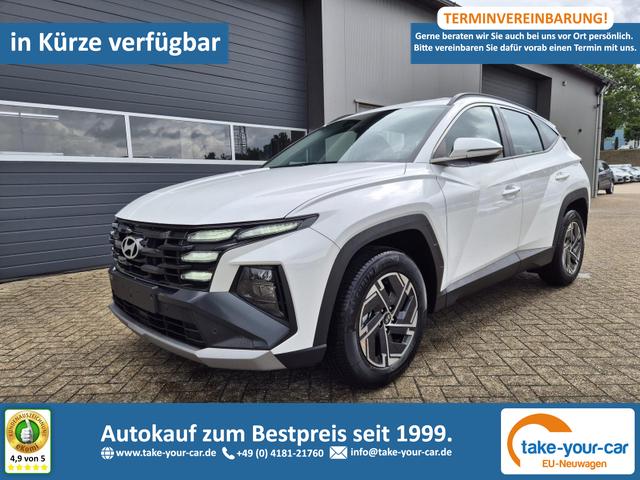 Hyundai TUCSON - 1.6 T-GDI 160PS Sitzheizung Lenkradheizung Klimaautomatik Navi 12,3"-Touchscreen DAB+ wireless Apple CarPlay + Android Auto PDC v+h Rückf.Kamera 2xKeyless 17-LM Vorlauffahrzeug