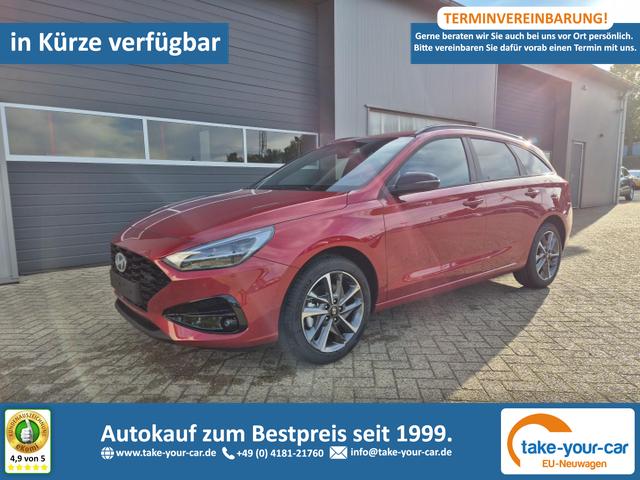 Hyundai i30 Kombi - 1.5 T-GDI 95PS Sitzheizung Lenkradheizung Klimaautomatik Tempomat Navi Apple CarPlay + Android Auto PDC v+h Rückf.Kamera 17-LM Vorlauffahrzeug