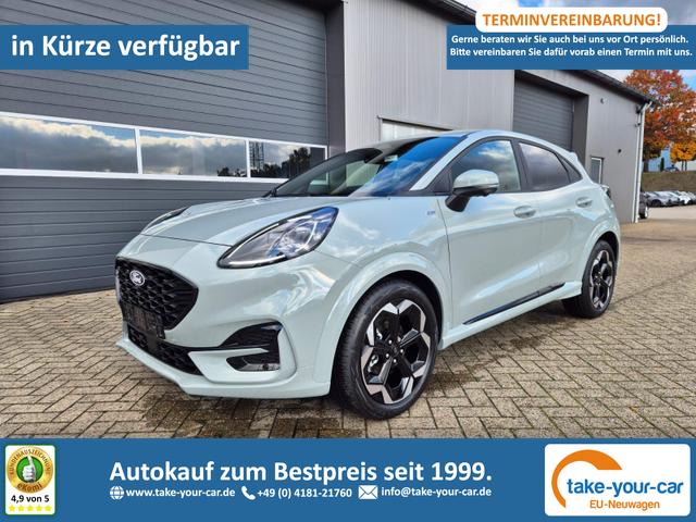 Ford Puma - ST-Line X 1.0 EcoBoost Hybrid 125PS Automatik NEUES MODELL 360°Kamera AbstandsTempomat el.Heckklappe Premium Leder (Sensico) B+O-Sound Klimaautomatik Sitzheizung Lenkradheizung Frontscheibe beheizb. Ford-Navi SYNC4 Bluetooth Apple CarPlay Android A Vorlauffahrzeug