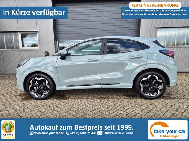 Ford Puma - ST-Line X 1.0 EcoBoost Hybrid 125PS Automatik NEUES MODELL 360°Kamera AbstandsTempomat el.Heckklappe Premium Leder (Sensico) B+O-Sound Klimaautomatik Sitzheizung Lenkradheizung Frontscheibe beheizb. Ford-Navi SYNC4 Bluetooth Apple CarPlay Android A Vorlauffahrzeug