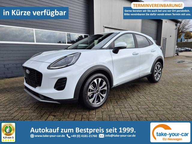 Ford Puma - Titanium 1.0 EcoBoost Hybrid 125PS Automatik Klimaautomatik Sitzheizung Lenkradheizung Frontscheibe beheizb. LED-Scheinwerfer Ford-Navi SYNC4 Bluetooth Apple CarPlay Android Auto PDC 17-LM Vorlauffahrzeug