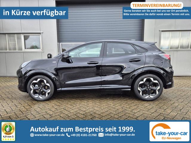Ford Puma - ST-Line X 1.0 EcoBoost Hybrid 125PS Automatik NEUES MODELL 360°Kamera AbstandsTempomat el.Heckklappe Premium Leder (Sensico) B+O-Sound Klimaautomatik Sitzheizung Lenkradheizung Frontscheibe beheizb. Ford-Navi SYNC4 Bluetooth Apple CarPlay Android A Vorlauffahrzeug