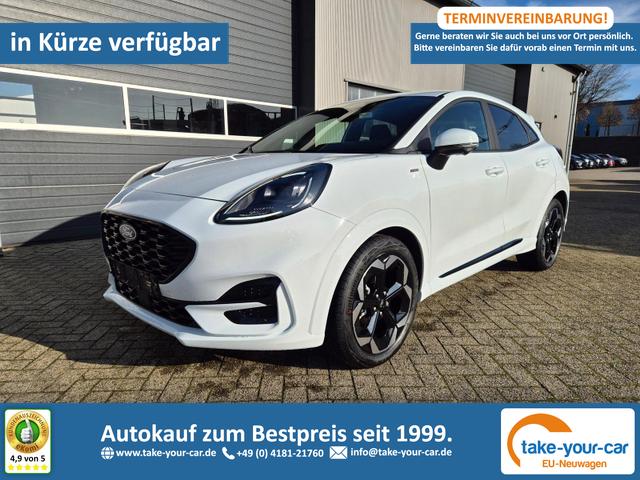 Ford Puma - ST-Line X 1.0 EcoBoost Hybrid 125PS Automatik NEUES MODELL 360°Kamera AbstandsTempomat el.Heckklappe Premium Leder (Sensico) B+O-Sound Klimaautomatik Sitzheizung Lenkradheizung Frontscheibe beheizb. Ford-Navi SYNC4 Bluetooth Apple CarPlay Android A Vorlauffahrzeug