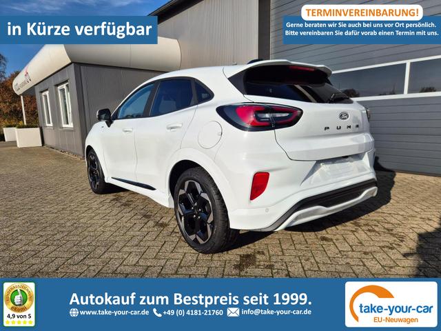 Ford Puma - ST-Line X 1.0 EcoBoost Hybrid 125PS Automatik NEUES MODELL 360°Kamera AbstandsTempomat el.Heckklappe Premium Leder (Sensico) B+O-Sound Klimaautomatik Sitzheizung Lenkradheizung Frontscheibe beheizb. Ford-Navi SYNC4 Bluetooth Apple CarPlay Android A Vorlauffahrzeug