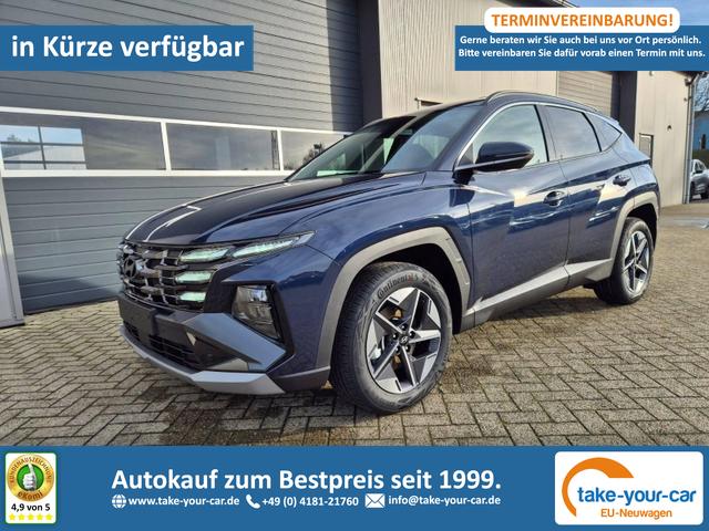 Hyundai TUCSON - Trend 1.6 T-GDI 150PS Automatik TZ 2026 Teil-Leder Sitzheizung v+h Lenkradheizung Klimaautomatik Navi Touchscreen DAB+ Apple CarPlay + Android Auto PDC R&uuml;ckf.-Kamera Matrix-LED-Scheinw. Vorlauffahrzeug