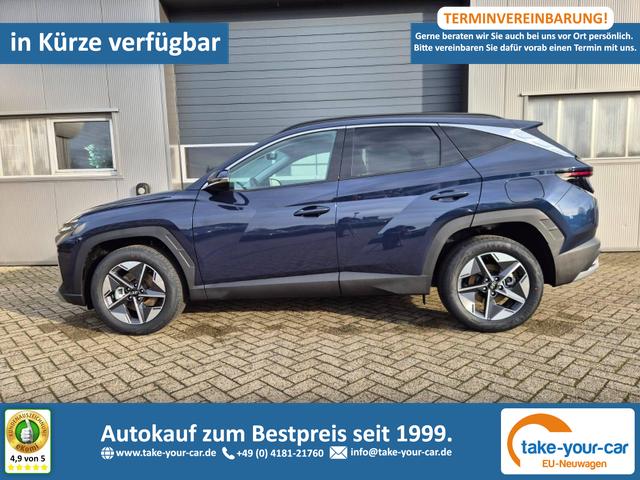 Hyundai TUCSON - Trend 1.6 T-GDI 150PS Automatik TZ 2026 Teil-Leder Sitzheizung v+h Lenkradheizung Klimaautomatik Navi Touchscreen DAB+ Apple CarPlay + Android Auto PDC R&uuml;ckf.-Kamera Matrix-LED-Scheinw. Vorlauffahrzeug