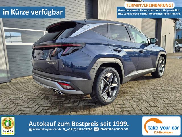 Hyundai TUCSON - Trend 1.6 T-GDI 150PS Automatik TZ 2026 Teil-Leder Sitzheizung v+h Lenkradheizung Klimaautomatik Navi Touchscreen DAB+ Apple CarPlay + Android Auto PDC R&uuml;ckf.-Kamera Matrix-LED-Scheinw. Vorlauffahrzeug