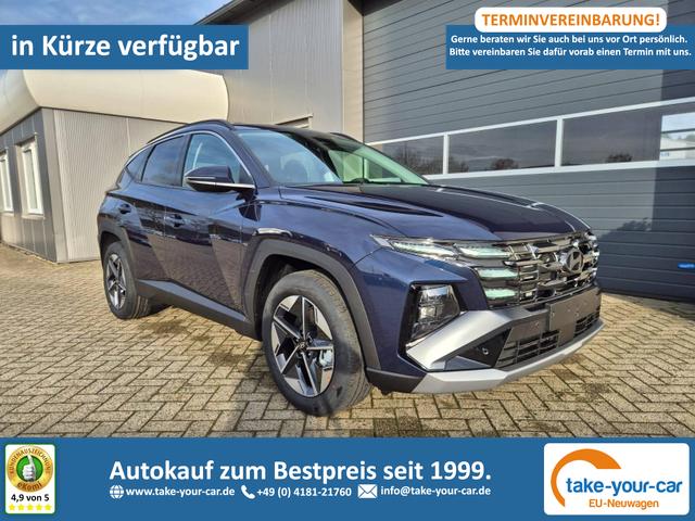 Hyundai TUCSON - Trend 1.6 T-GDI 150PS Automatik TZ 2026 Teil-Leder Sitzheizung v+h Lenkradheizung Klimaautomatik Navi Touchscreen DAB+ Apple CarPlay + Android Auto PDC R&uuml;ckf.-Kamera Matrix-LED-Scheinw. Vorlauffahrzeug