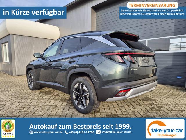 Hyundai TUCSON - Trend 1.6 T-GDI 150PS Automatik TZ 2026 Teil-Leder Sitzheizung v+h Lenkradheizung Klimaautomatik Navi Touchscreen DAB+ Apple CarPlay + Android Auto PDC R&uuml;ckf.-Kamera Matrix-LED-Scheinw. Vorlauffahrzeug