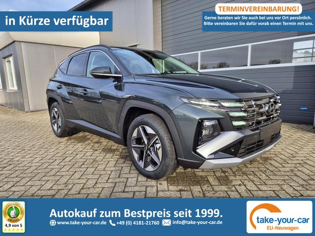Hyundai TUCSON - Trend 1.6 T-GDI 150PS Automatik TZ 2026 Teil-Leder Sitzheizung v+h Lenkradheizung Klimaautomatik Navi Touchscreen DAB+ Apple CarPlay + Android Auto PDC R&uuml;ckf.-Kamera Matrix-LED-Scheinw. Vorlauffahrzeug