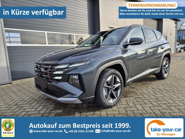 Hyundai TUCSON - Trend 1.6 T-GDI 150PS Automatik TZ 2026 Teil-Leder Sitzheizung v+h Lenkradheizung Klimaautomatik Navi Touchscreen DAB+ Apple CarPlay + Android Auto PDC R&uuml;ckf.-Kamera Matrix-LED-Scheinw. Vorlauffahrzeug