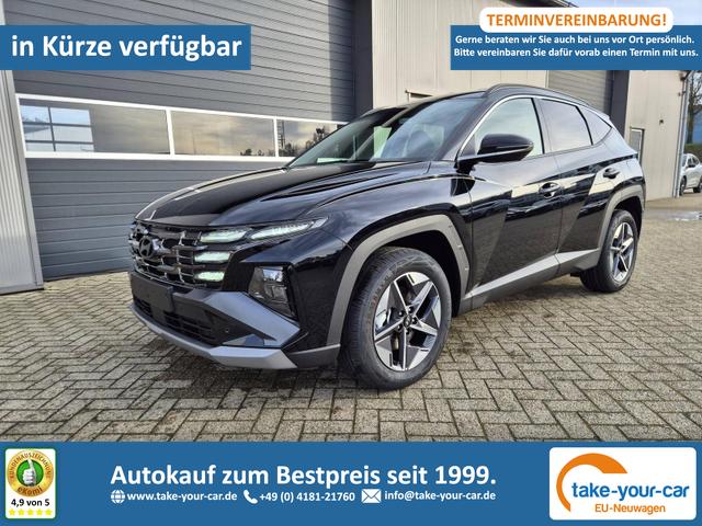 Hyundai TUCSON - Trend 1.6 T-GDI 150PS Automatik TZ 2026 Teil-Leder Sitzheizung v+h Lenkradheizung Klimaautomatik Navi Touchscreen DAB+ Apple CarPlay + Android Auto PDC R&uuml;ckf.-Kamera Matrix-LED-Scheinw. Vorlauffahrzeug