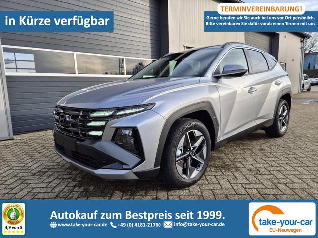 Hyundai TUCSON - Trend 1.6 T-GDI 150PS Automatik TZ 2026 Teil-Leder Sitzheizung v+h Lenkradheizung Klimaautomatik Navi Touchscreen DAB+ Apple CarPlay + Android Auto PDC R&uuml;ckf.-Kamera Matrix-LED-Scheinw. Vorlauffahrzeug