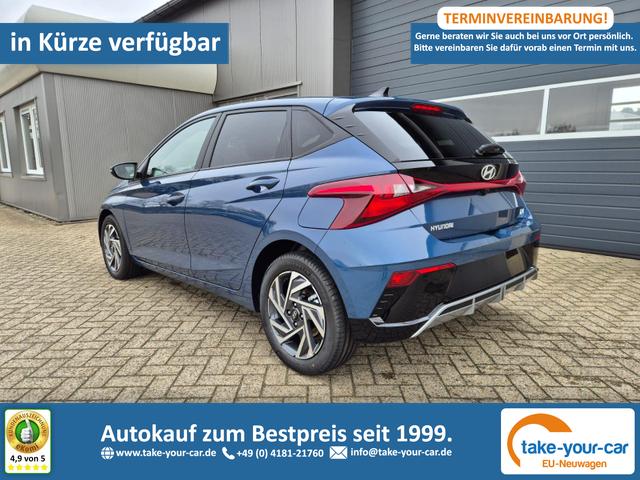 Hyundai i20 - 1.0 T-GDI 90PS Trend Automatik 5-t&uuml;rig Klimaautomatik Sitzheizung Lenkradheizung R&uuml;ckf.Kamera PDC Apple CarPlay Android Auto Tempomat Touchscreen 16"LM Vorlauffahrzeug