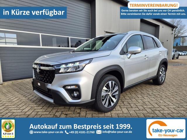 Suzuki S-Cross - Comfort+ 110PS Automatik MHEV 1.4 Boosterjet Teilleder Navi Klimaautomatik Sitzheizung ACC PDC v+h 4x Kamera Suzuki-Radio Apple CarPlay Android Auto Touchscreen 2xKeyless 17-LM Vorlauffahrzeug