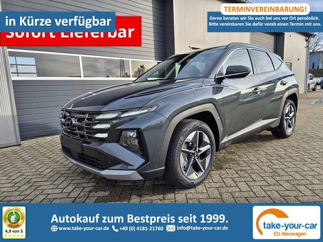 Hyundai TUCSON - Trend 1.6 T-GDI 150PS Automatik TZ 2026 Teil-Leder Sitzheizung v+h Lenkradheizung Klimaautomatik Navi Touchscreen DAB+ Apple CarPlay + Android Auto PDC R&uuml;ckf.-Kamera Matrix-LED-Scheinw. Vorlauffahrzeug
