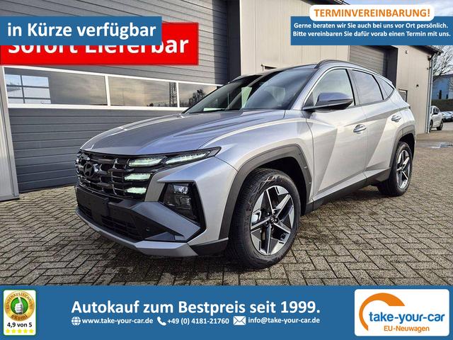 Hyundai TUCSON - Trend 1.6 T-GDI 150PS Automatik TZ 2026 Teil-Leder Sitzheizung v+h Lenkradheizung Klimaautomatik Navi Touchscreen DAB+ Apple CarPlay + Android Auto PDC R&uuml;ckf.-Kamera Matrix-LED-Scheinw. Vorlauffahrzeug