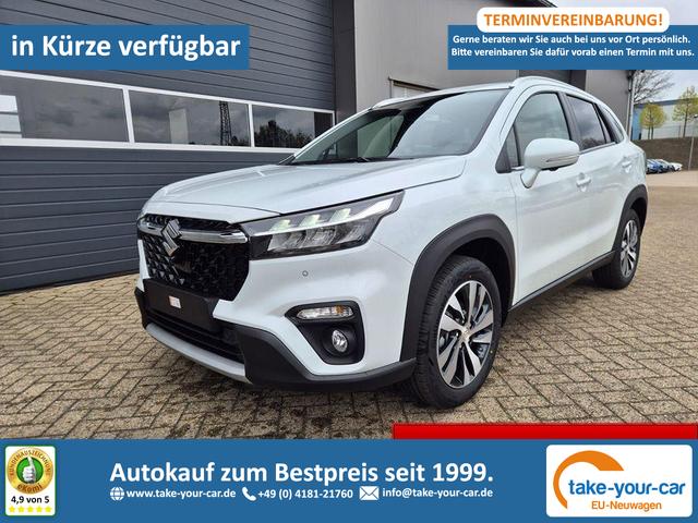 Suzuki S-Cross - Comfort+ 110PS Automatik MHEV 1.4 Boosterjet Teilleder Navi Klimaautomatik Sitzheizung ACC PDC v+h 4x Kamera Suzuki-Radio Apple CarPlay Android Auto Touchscreen 2xKeyless 17-LM Vorlauffahrzeug