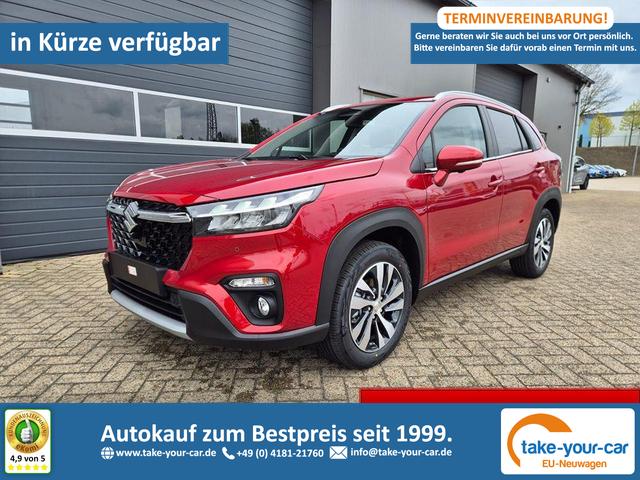 Suzuki S-Cross - Comfort+ 110PS Automatik MHEV 1.4 Boosterjet Teilleder Navi Klimaautomatik Sitzheizung ACC PDC v+h 4x Kamera Suzuki-Radio Apple CarPlay Android Auto Touchscreen 2xKeyless 17-LM Vorlauffahrzeug