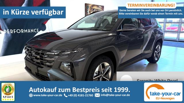 Hyundai TUCSON - GO+ 1.6 T-GDI 48V 2WD DCT 117 kW (160 PS) 2-Zonen-Klimaautomatik, Android Auto, Apple CarPlay, Voll-LED Scheinwerfer, Keyless Go, Navigationssystem, Virtual Cockpit, 18 Zoll Leichtmetallfelgen, uvm. Vorlauffahrzeug