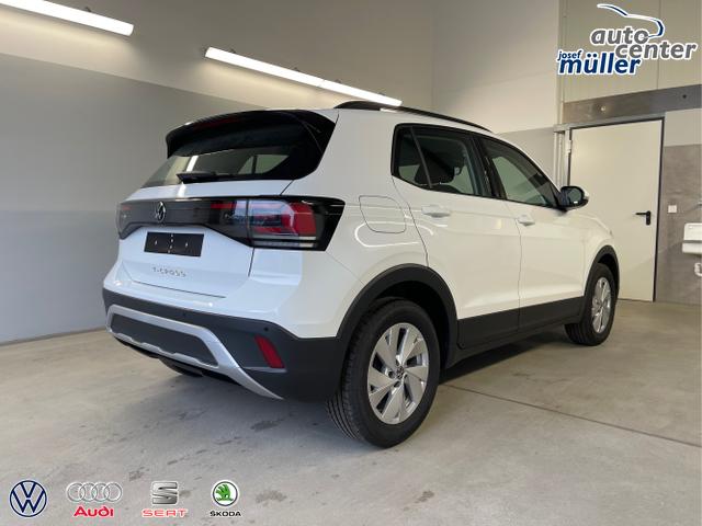 Volkswagen / T-Cross / Wei&szlig; / / / 95PS PDC vo+hi+Sitzheizung+App+Side+Travel+Stau+ACC+Klima