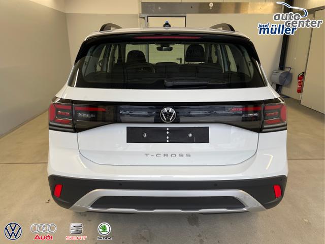 Volkswagen / T-Cross / Wei&szlig; / / / 95PS PDC vo+hi+Sitzheizung+App+Side+Travel+Stau+ACC+Klima