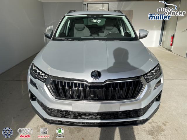 Skoda / Karoq / Silber / / / 150PS DSG AHK+Kamera+ACC+Kessy+Kamera+ParkPilot vo+hi+App