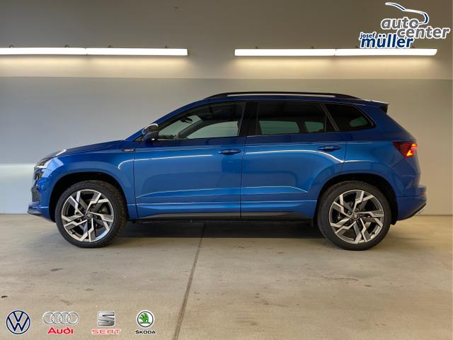 Skoda / Karoq / Blau / / / TDI 4x4 AHK+360&deg;+Alu19+Navi+Matrix+Winter-Paket