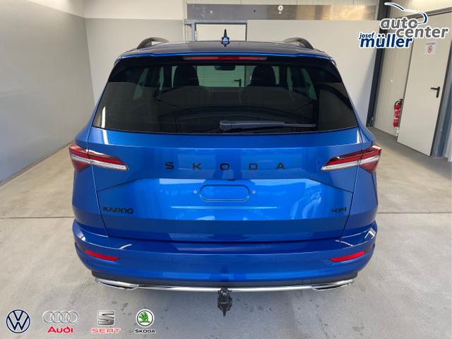Skoda / Karoq / Blau / / / TDI 4x4 AHK+360&deg;+Alu19+Navi+Matrix+Winter-Paket