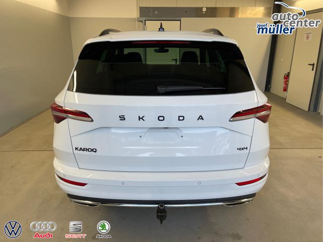 Skoda / Karoq / Wei&szlig; / / / TSI 4x4 360&deg;+19 Zoll+Navi+AHK+360&deg;+ACC+Frontscheibe beheizbar+Travel Assist