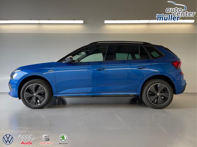 Skoda / KAMIQ / Blau / / / 115PS DSG AHK+Navi+Matrix+GV5+Pano+Kessy+Kamera+Alu17+Sitzheiz