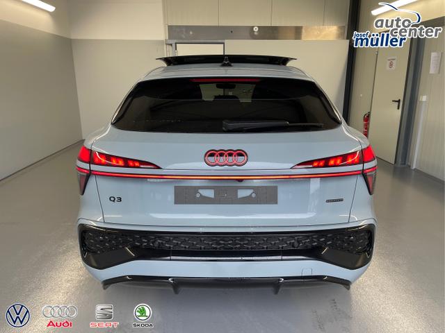 Audi / Q3 Sportback / Grau / / / TFSI 265 PS quattro S line Pano+TechPro+Matrix+AHK+HUD+Alu20+KlimaPlus+DCC+SONOS