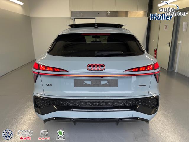 Audi / Q3 Sportback / Grau / / / TFSI 265 PS quattro S line Pano+TechPro+Matrix+AHK+HUD+Alu20+KlimaPlus+DCC+SONOS