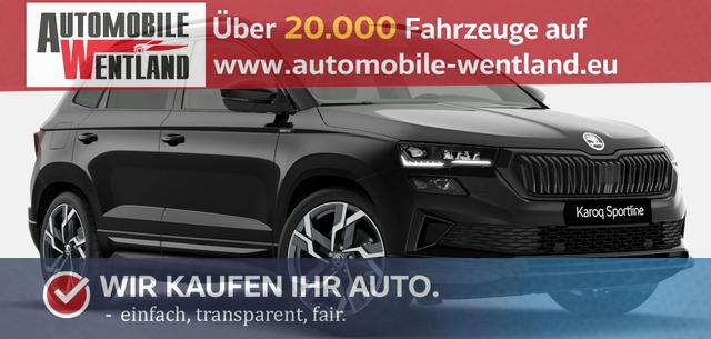Skoda Karoq - Sportline 1.5 TSI 150PS DSG, SCHWARZ-MET, 5JGARANTIE, AHK SCHWENKBAR, 19" ALU SAGITARIUS, BEHEIZTE FRONTSCHEIBE, SITZHEIZUNG, MATRIX-LED, Elektr. Heckklappe, Virtual Cockpit 10", Climatronic, NAVI, ACC, Parksensoren v/h, R&uuml;ckfahrkamera, Dachreling, PRIVACY-GLAS