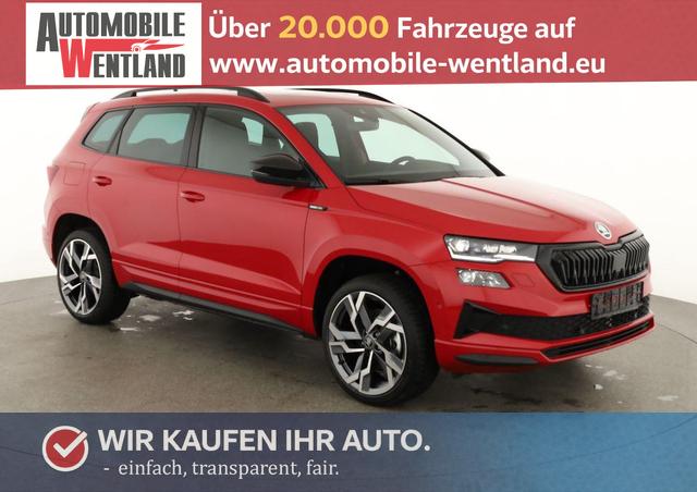 Skoda Karoq - Sportline 1.5 TSI DSG Sportline, Pano, AHK, Navi, CANTON, Matrix, AreaView, Side, FS-beheizbar, 19-Zoll