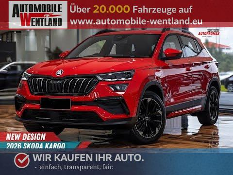 Skoda Karoq - Executive 1.0 TSI 85 kW 6-Gang, Klimaautomatik, Metallfarbe, ACC ,PDC v+h, LED, Smart Link, R&uuml;ckkamera, Sun Set, Reserverad, 4 Jahre Garantie,