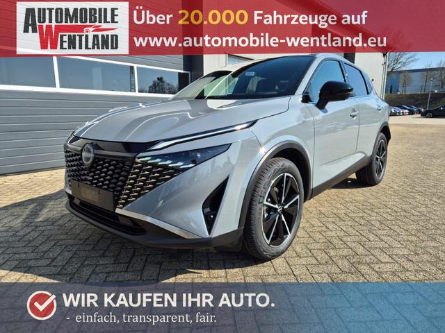 Nissan Qashqai 1.3 DIG-T MHEV 158 PS X-Tronic Tekna Voll-Leder Klimaautomatik PanoGlasdach Sitzheizung Lenkradheizung Navi Head-Up Display elektr. Heckklappe ACC PDC v+h 360&deg;Kamera DAB Bluetooth Touchscreen Apple CarPlay Android Auto 19"LM 