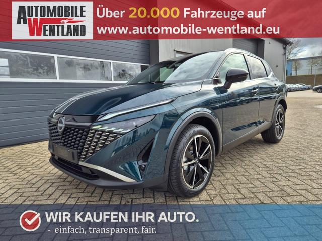 Nissan Qashqai 1.3 DIG-T MHEV 158 PS X-Tronic Tekna Voll-Leder Klimaautomatik PanoGlasdach Sitzheizung Lenkradheizung Navi Head-Up Display elektr. Heckklappe ACC PDC v+h 360&deg;Kamera DAB Bluetooth Touchscreen Apple CarPlay Android Auto 19"LM 