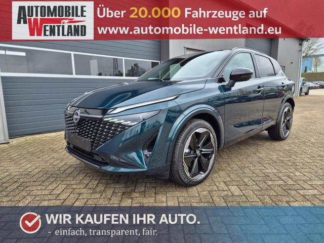 Nissan Qashqai 1.3 DIG-T MHEV 158 PS X-Tronic N-Design 20"Zoll Teil-Leder PanoGlasdach Klimaautomatik Sitzheizung Lenkradheizung Navi Head-Up Display elektr. Heckklappe ACC PDC v+h 360&deg;Kamera DAB Bluetooth Touchscreen Apple CarPlay Android Auto 