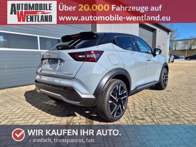Nissan Juke 1.0 DIG-T 114PS N-Design Automatik Teil-Leder Klimaautomatik Sitzheizung Lenkradheizung PDC v+h R&uuml;ckf.Kamera Navi 19"LM Bluetooth Touchscreen Apple CarPlay Android Auto 