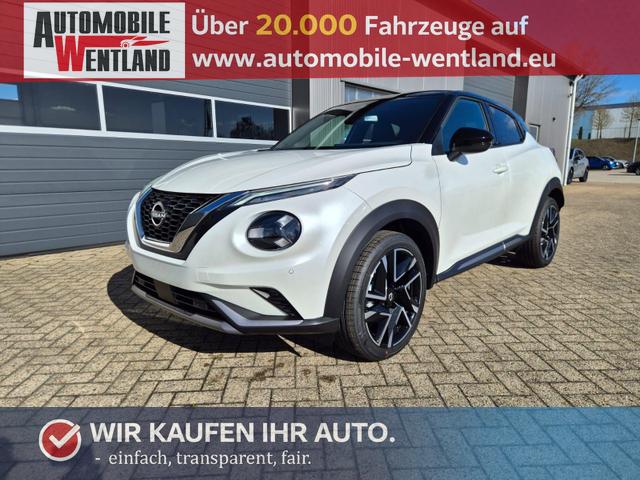 Nissan Juke 1.0 DIG-T 114PS N-Design Automatik Teil-Leder Klimaautomatik Sitzheizung Lenkradheizung PDC v+h R&uuml;ckf.Kamera Navi 19"LM Bluetooth Touchscreen Apple CarPlay Android Auto 