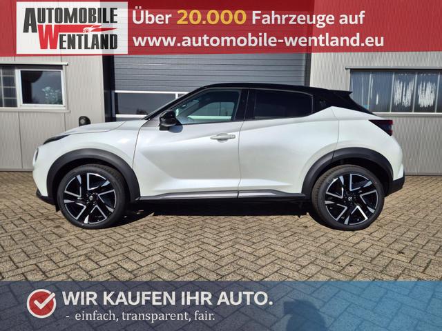 Nissan Juke - 1.0 DIG-T 114PS N-Design Automatik Teil-Leder Klimaautomatik Sitzheizung Lenkradheizung PDC v+h R&uuml;ckf.Kamera Navi 19"LM Bluetooth Touchscreen Apple CarPlay Android Auto