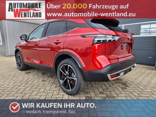Nissan Qashqai - 1.3 DIG-T MHEV 158 PS X-Tronic Tekna Voll-Leder Klimaautomatik PanoGlasdach Sitzheizung Lenkradheizung Navi Head-Up Display elektr. Heckklappe ACC PDC v+h 360&deg;Kamera DAB Bluetooth Touchscreen Apple CarPlay Android Auto 19"LM