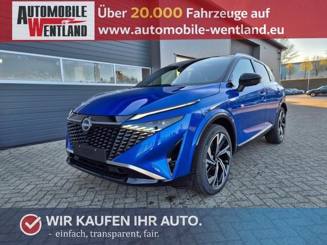 Nissan Qashqai - 1.3 DIG-T MHEV 158 PS X-Tronic Tekna Premium Paket 20"LM Teil-Leder PanoGlasdach Klimaautomatik Sitzheizung Lenkradheizung Navi Head-Up Display elektr. Heckklappe ACC PDC v+h 360&deg;Kamera DAB Bluetooth Touchscreen Apple CarPlay Android Auto
