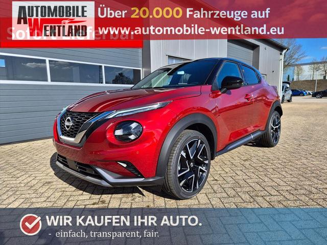 Nissan Juke - 1.0 DIG-T 114PS N-Design Automatik Teil-Leder Klimaautomatik Sitzheizung Lenkradheizung PDC v+h R&uuml;ckf.Kamera Navi 19"LM Bluetooth Touchscreen Apple CarPlay Android Auto