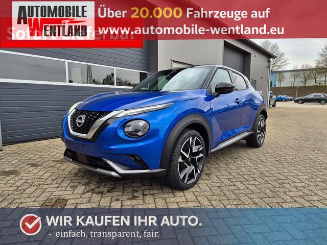 Nissan Juke - 1.0 DIG-T 114PS N-Design Automatik Teil-Leder Klimaautomatik Sitzheizung Lenkradheizung PDC v+h R&uuml;ckf.Kamera Navi 19"LM Bluetooth Touchscreen Apple CarPlay Android Auto