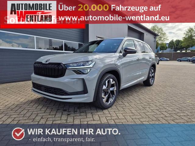 Skoda Kodiaq - Sportline 1.5 TSI 204PS PHEV DSG schwenkb. AHK elektr. PanoDach HUD Alcantara PDC v+h 360&deg;Kamera CANTON Sound Klimaautomatik Sitzheizung Lenkradheizung Navi Apple CarPlay Android Auto 2xKeyless 19"LM vollelektr. Reichweite 116KM