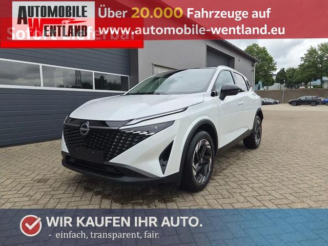 Nissan Qashqai - 1.3 DIG-T MHEV 158 PS X-Tronic N-Connecta Teil-Leder PanoGlasdach Klimaautomatik Sitzheizung Lenkradheizung Navi ACC PDC v+h 360&deg;Kamera DAB Bluetooth Touchscreen Apple CarPlay Android Auto 18"LM