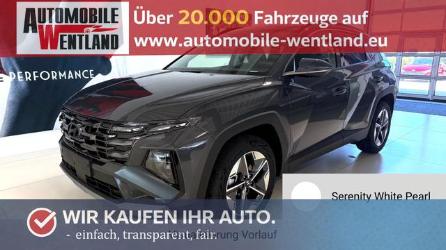 Hyundai TUCSON - GO+ 1.6 T-GDI 48V 2WD DCT 117 kW (160 PS) 2-Zonen-Klimaautomatik, Android Auto, Apple CarPlay, Voll-LED Scheinwerfer, Keyless Go, Navigationssystem, Virtual Cockpit, 18 Zoll Leichtmetallfelgen, uvm.